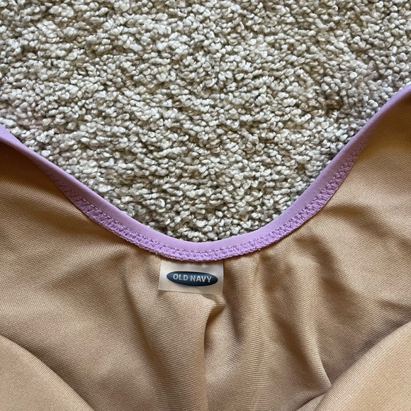 Old Navy Women’s One Piece Purple Striped Swimsuit Size Small Padded - Picture 6 of 8